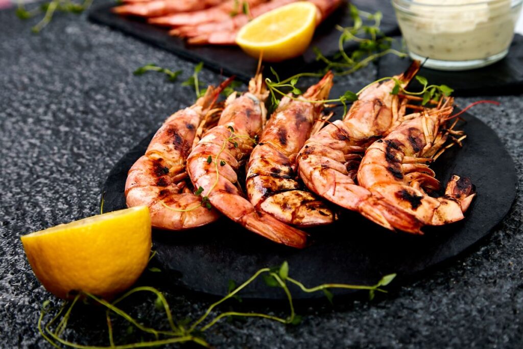 Grilled Big Tiger Shrimps Prawns