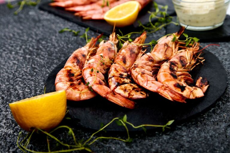 Grilled Big Tiger Shrimps Prawns