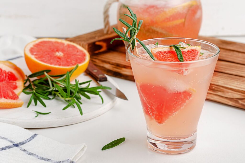 Homemade grapefruit mocktail