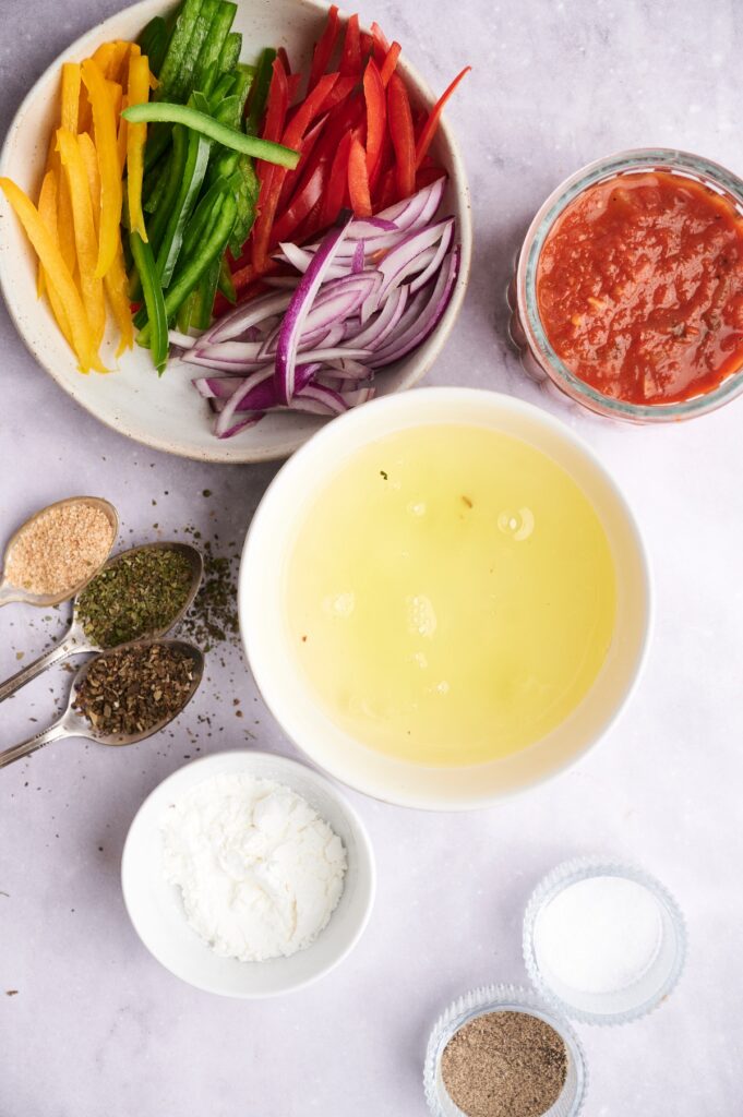 Cloud bread pizza ingredients