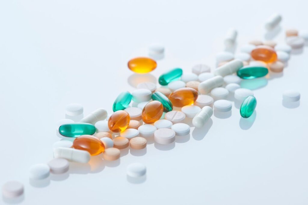 Colorful assortment of pills