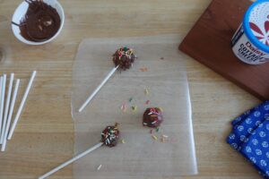 Coating Pops with Sprinkles