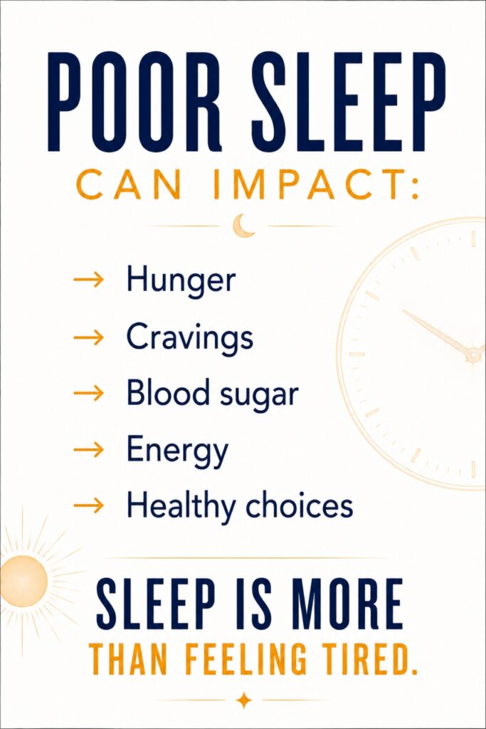 How poor sleep can affect hunger cravings blood sugar energy and weight loss